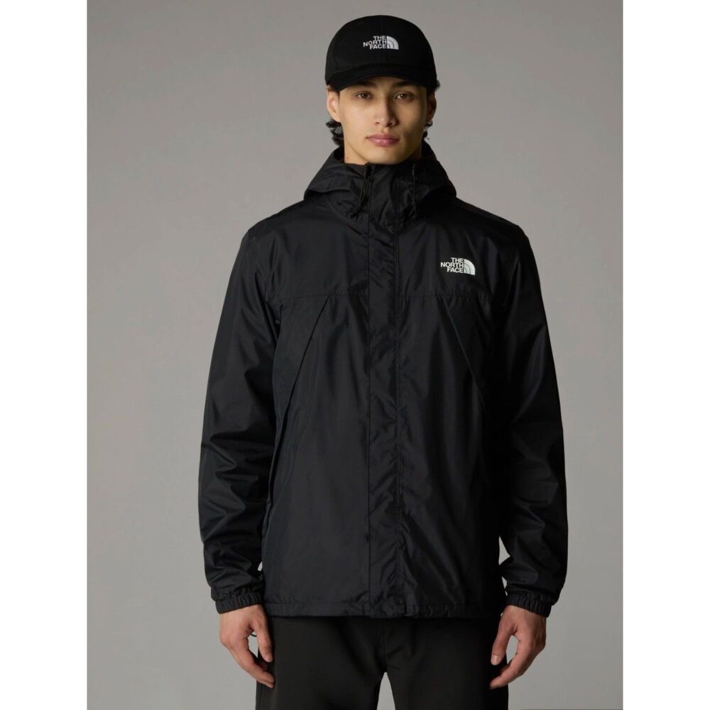 North Face Full Zip Lined Waterproof Jacket Black Medium